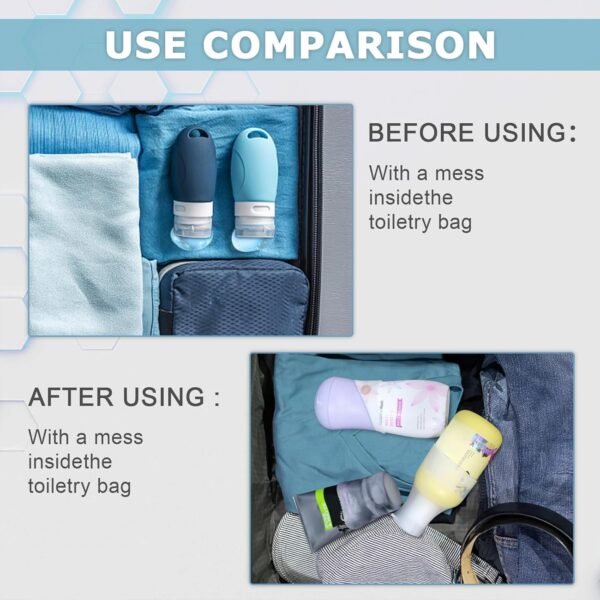 8 Pack Silicone Bottle Covers for Travel, Cruise Must Haves, Travel Essentials for Women Men, Travel Size Toiletries, Cruise Ship Essentials, Travel Accessories Luggage, Elastic Sleeves Leak Proofing - Image 6