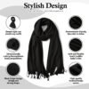 AURUZA Shawls and Wraps for Evening Dresses, Softable Shawl Wraps Scarf for Women, Pashmina Shawls Wraps for Wedding Party - Image 4