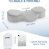 Cervical Pillow for Neck Pain Relief, 2024 Portable Travel Memory Foam Pillow with Bag, 3D Eye Masks and Earplugs, Washable Pillowcase, Side Sleeper Pillow for Adults Back Stomach Sleeper - Image 2