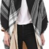 Zando Womens Winter Scarf Tassel Plaid Scarf Chunky Blanket Scarves Soft Lightweight Blanket Thick Large Wrap Shawl 2 - Image 4