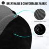 Travel Pillow, Neck Pillow for Travel with Hood for Airplane, Velvet Memory Foam Neck Pillow Adult Head & Neck Support, for Long Flights Plane, Office, Cars Sleeping & Rest (Black) - Image 5
