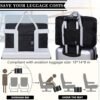 Travel Bag Carry on Luggage Foldable Duffel Bag Sports Gym Bag Weekender Overnight Bag Water Resistant Nylon Travel Duffel for Men Women (Black) - Image 4