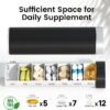 Weekly Pill Organizer 7 Day, Betife Daily Pill Box, Travel Pill Case, Cute Pill Holder to Hold Vitamins, Medicines, Supplements, Pills Organizer(Black) - Image 2