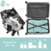 WOOMADA Compression Packing Cubes for Suitcases Travel Essentials 4 Set Expandable Travel Bags Organizer for Luggage(turquoise) - Image 3