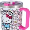 Sanrio Hello Kitty Insulated Stainless Steel Water Bottle with Straw | 20 Oz Insulated Water Bottle | Kids Water Bottle Thermos for Girls, Boys, Unisex - Image 2