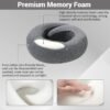 Outney™ Travel Pillow for Airplanes 2024 Veritable Chin Support Travel Neck Pillow 100% Pure Memory Foam Full Neck Surround Pillows for Traveling Flight Sleeping Portable Travel Essentials (Grey) - Image 5
