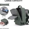 coowoz Large Travel Backpack For Women Men,Carry On Backpack,Hiking Backpack Waterproof Outdoor Sports Rucksack Casual Daypack Travel Essentials(Olive Green) - Image 4
