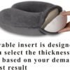 Memory Foam Neck Pillow - Adjustable Thickness for Best Comfort, Grey - Image 2