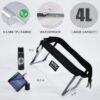 Rough Enough Clear Toiletry Bag Travel Makeup Bag Cosmetic Organizer Case Shaving Kit Bag for Women Men with Zipper Portable Handle Skin Care Traveling Essentials Black - Image 2