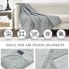Commollis Travel Blanket Luxury Travel Set -Travel Blanket and Pillow Set - Portable Inflatable Travel Neck Pillow and Premium Soft Airplane Blanket with Built-in Soft Bag,Eye Mask, Earplugs - Image 3