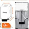 Clear Luggage Cover, 20 Inch Travel Suitcase Cover, Luggage Cover Protector Tsa Approved Fully Transparent Waterproof Dustproof Anti-Scratch(16.93" H x 13.78" L x 9.45" W) - Image 2