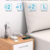 Travel Essentials, Cruise Ship Power Strip with USB Ports, 2 Outlets 3 USB (2 USB C) Wrapped Short Extension Cord 12 inches Desktop Charging Station Power Strip for Travel Hotel Cruise Must Haves - Image 2