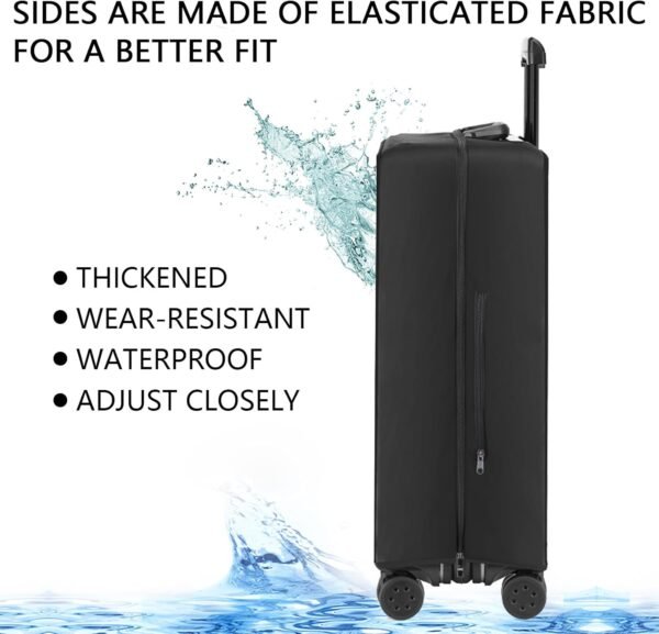 Transparent PVC Suitcase Cover, No Disassembly Required Clear Luggage Protector Suitcase Cover, Waterproof Travel Wrap Luggage Cover Protectors, Luggage Bag for Hard Cover Suitcase - Image 3