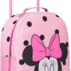 Disney Stitch Foldable Suitcase for Girls - Minnie Mouse Wheeled Cabin Bag with Handle for Travel