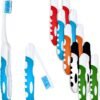 Urban Essentials Bulk Foldable Travel Toothbrush Fold to Cover Individually Wrapped Medium Soft Bristle Toothbrush Case Travel Size Compact On-The-go Toothbrush for Adults and Kids Travel Camping