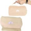 BlueHills Ultra Compact Travel Blanket Pillow for Airplane Traveling Essential Long Flight Trip Throw in Bag Portable Case Large Plane Accessories Beige - C007