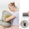 Inflatable Travel Pillow with Soft Slipcover, Airplane Travel Sleeping Pillow Comfortably Support Neck Pillow Relieve Neck Pain, Used for Airport/Car/Office - Image 5