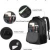 MATEIN Extra Large Business Travel Anti Theft Laptop Backpack, 18 Inch TSA Airline Approved Carryon Backpack for Women Men, Work Bag with USB Port and Luggage Strap, Black - Image 8