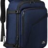 MATEIN Weekender Backpack, Large Capacity Travelling Suitcase Backpack with Strap for Clothes, Expandable Flight Approved Business Carry on Backpack for International Travel, Blue