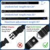 Travel Belt for Luggage Add a Bag Luggage Strap,2-in-1 Suitcase Strap Travel Accessories,Luggage Strap Carry On Luggage Elastic Adjustable Luggage Strap Airport Travel Accessories Black - Image 4