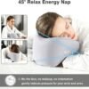 2-in-1 Travel Neck Pillow, Advanced Neck Support for Long Flights, Portable Drawstring Bag, U Shape Memory Foam Pillows for Traveling, Car, Home - Image 4