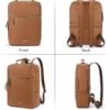 BOSTANTEN Leather Backpack 15.6 inch Laptop Bag Travel Casual Computer Backpack College Business Work Shoulder Bags with Trolley Sleeve for Women Men Brown - Image 4