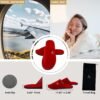 KOPI-Travel Blanket and Pillow. The Most Complete and Premium Travel Set with Pillow Memory Foam, Sleep mask, and More, Including a complimentary Soft Blanket, Wine Red, Gifts for Women and Men. - Image 6