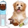 3 in1 Dog Outdoor Water Bottle,Portable Pet Water Bottle with Food Container, Leak Proof Dog Travel Water Bottle,Dog Poop Bags,Dog Water Dispenser for Outdoor Walking,Hiking,Travel.