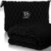 BOACAY Packable Travel Blanket for Airplane, Car - Compact Office Blanket - Portable Pillow for Adults, Kids with Case, Luggage Sleeve, Backpack Clip