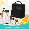 hatisan 1PC Portable Shower Caddy Dorm Room Essentials, Shower Caddy College Hanging Mesh Shower Caddy Bathroom Caddy, Shower Bag for College Shower Caddy Tote Traveling Gym Camping (Black) - Image 2