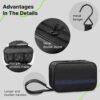 Toiletry Bag for Men - Travel toiletry bag men Wet and Dry Separation toiletry bag with Visual PVC Compartment Waterproof Material Double Zipper Extra compartments for neat organization. - Image 5
