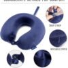 Fabuday Travel Pillow Memory Foam - Head Neck Support Airplane Pillow for Traveling, Car, Home, Office, Travel Neck Flight Pillow with Attachable Snap Strap Soft Washable Cover - Image 6