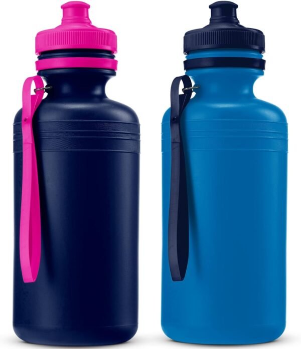 Bulk Water Bottles for Kids - (Pack of 12) 18 oz - 7.5 Inch BPA-Free Plastic water Bottles with Pop-Up Tops & Handles for Summer, reusable water bottles bulk For School, sports Birthday Party Favors - Image 6