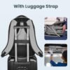 17 Inch Travel Laptop Backpack , Business Flight Approved Carry on Backpack,Work Backpack for Men with USB Charger Hole & Luggage Sleeve,Water Resistant College School Bag Bookbag for Men (Grey) - Image 6