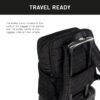 Kenneth Cole REACTION Diamond Tower Collection Lightweight Hardside Expandable 8-Wheel Spinner Travel Luggage, Black, 2-Piece Bundle (Carry On + Backpack) - Image 2