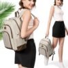 LOVEVOOK Travel Laptop Backpack Women,15.6 Inch Water Resistant Travel Backpack for Women,Work Computer Back Pack for College Business,Khaki… - Image 9