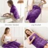 Cottonblue Weighted Lap Blanket 7lbs, Cozy Luxury Crystal Velvet Weighted Blanket for Adults, Small Weighted Blanket for Relaxation, Sleeping, Travel, Purple, 29" x 24" - Image 6