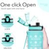 32 oz Water Bottles with Straw & Strap, Motivational Water Bottles with Times to Drink, BPA Free Reusable Sports Water Bottle with Sleeve Carrier for Hiking, Travel, Running or Fitness - Image 6