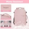 Taygeer Travel Backpack for Women, Carry On Backpack with USB Charging Port & Shoe Pouch, TSA 15.6inch Laptop Backpack Flight Approved, Nurse Bag Casual Daypack for Weekender Business Hiking, Pink - Image 6