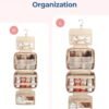 BAGSMART HangingToiletry Bag for Women, Puffy Travel Toiletry Bag with Jewelry Organizer, Waterproof Cosmetic Makeup Bag Compartment, Toiletries Kit Set for Traveling, Accessories, Essentials (M) - Image 7