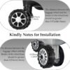Lusofie 8 Pack Luggage Wheel Protectors Silicone Material Luggage Wheel Covers Suitcase Wheel Covers Suitable For Luggage Travel Suitcase Wheels Protection And Noise Reduction (Black) - Image 8