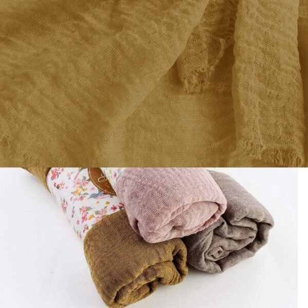 3pcs Women Soft Cotton Hemp Scarf Shawl Long Scarves, Travel Sunscreen - Image 3