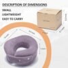 Travel Neck Pillow, Adjustable Size, Memory Foam Fill, Comfortable and Portable for Airplane Traveling Sleeping - Image 4