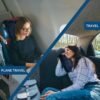 Bnuitland Travel Blanket and Pillow 2 in 1, Soft Flannel Airplane Blanket in Bag Compact-Long Flight Essential for Adults and Kids, Portable Luggage Sleeve and Backpack Clip, 65×40 inch Navy - Image 4