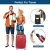 Bnuitland Travel Blanket and Pillow 2 in 1, Soft Flannel Airplane Blanket in Bag Compact-Long Flight Essential for Adults and Kids, Portable Luggage Sleeve and Backpack Clip, 65×40 inch Grey - Image 3