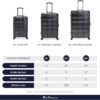 Ben Sherman Nottingham Lightweight Hardside 4-Wheel Spinner Travel Luggage, Charcoal, 24-Inch Checked - Image 6