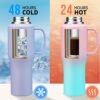 32oz Insulated Water Bottle Tumbler - with Straw & Spout Lid, Strap Carrier Bag, Cold-48H & Hot-24H, Stainless Steel Travel Cup with Handle, Reusable Slim Metal Water Bottle for Car Travel Cycle Gym - Image 3