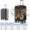 Travel Luggage Cover Moth Suitcase Covers for Luggage Fashion Suitcase Protector Fits 18-32" Luggage, Black, M, Luggage Set - Image 2