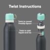Owala FreeSip Twist Insulated Stainless Steel Water Bottle with Straw for Sports and Travel, BPA-Free, 24-oz, Blue/Grey (Foggy Tide) - Image 3