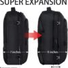 Vancropak Carry On Backpack, 40L Expandable Extra Large Travel Backpack, Flight Approved Water Resistant Luggage Suitcase Daypack, Lightweight Personal Business Weekender Bag for Men & Women, Black - Image 3